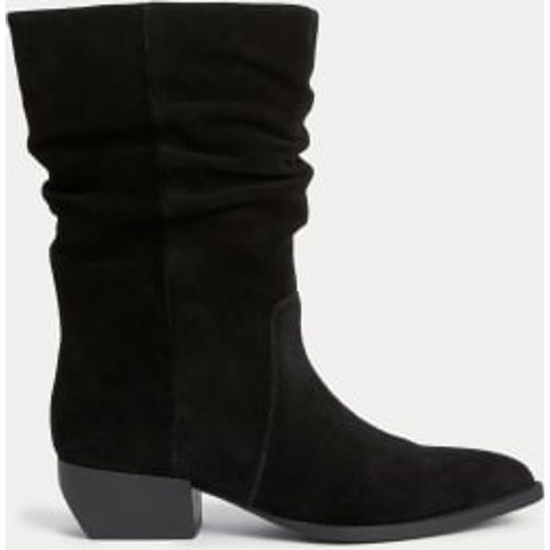 Womens Suede Slouchy Pointed Toe Boots - - M&S Collection - Modalova