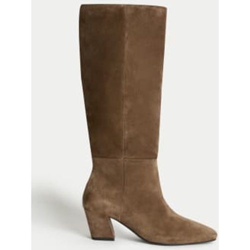 Womens Suede Chisel Toe Knee High Boots - - M&S Collection - Modalova