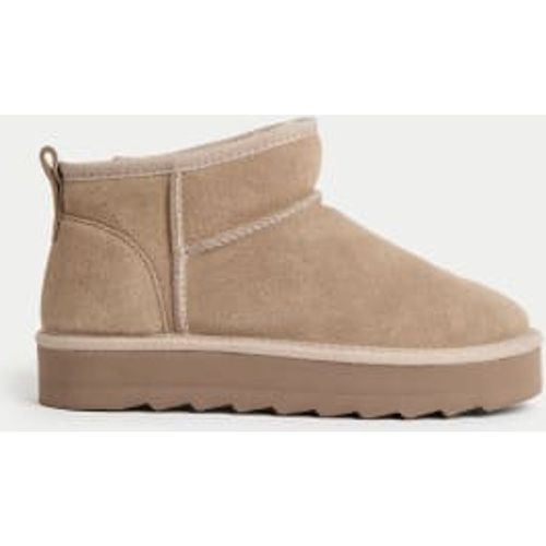 Womens Suede Flatform Boots - - M&S Collection - Modalova