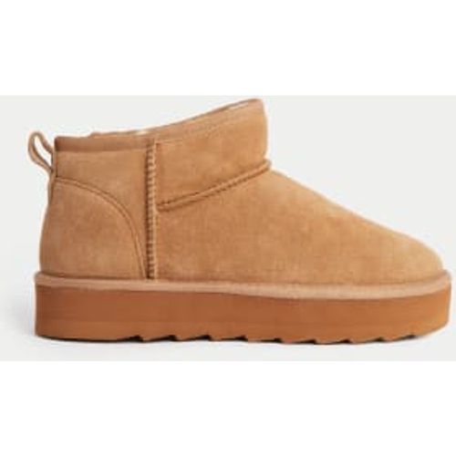 Womens Suede Flatform Boots - - M&S Collection - Modalova