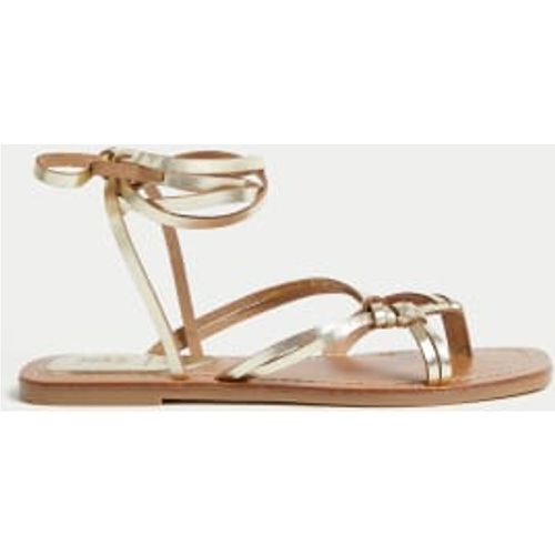 Womens Leather Ankle Strap Flat Sandals - - M&S Collection - Modalova