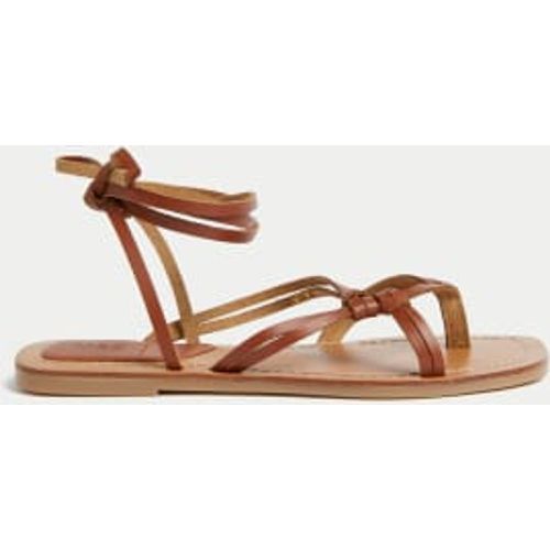 Womens Leather Ankle Strap Flat Sandals - - M&S Collection - Modalova