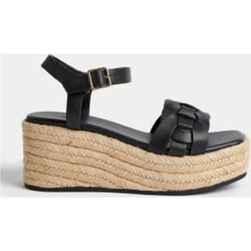 Womens Buckle Woven Flatform Espadrilles - - M&S Collection - Modalova