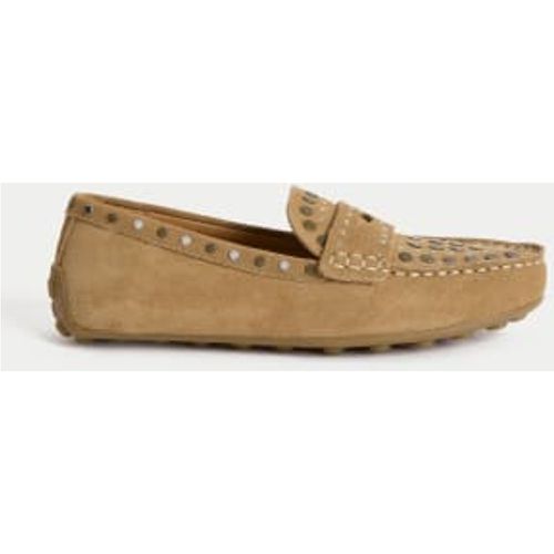 Womens Suede Studded Flat Shoes - - M&S Collection - Modalova