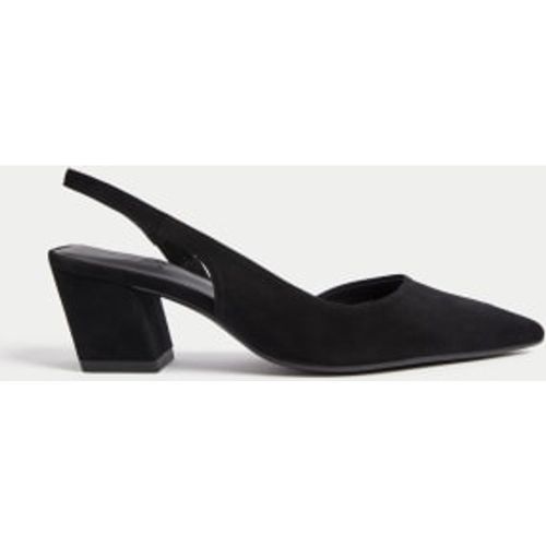 Womens Leather Block Heel Court Shoes - - M&S Collection - Modalova