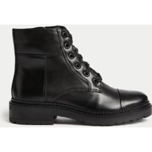 Womens Leather Lace Up Ankle Boots - - M&S Collection - Modalova