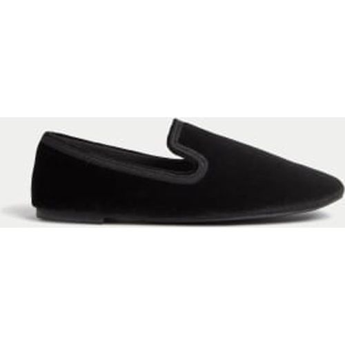 Womens Velvet Square Toe Pump Slippers - - M&S Collection - Modalova