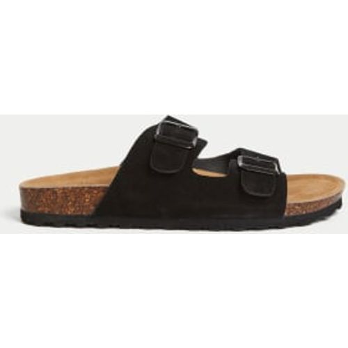 Womens Suede Buckle Footbed Mules - - M&S Collection - Modalova