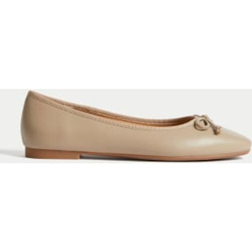 Womens Bow Flat Ballet Pumps - - M&S Collection - Modalova