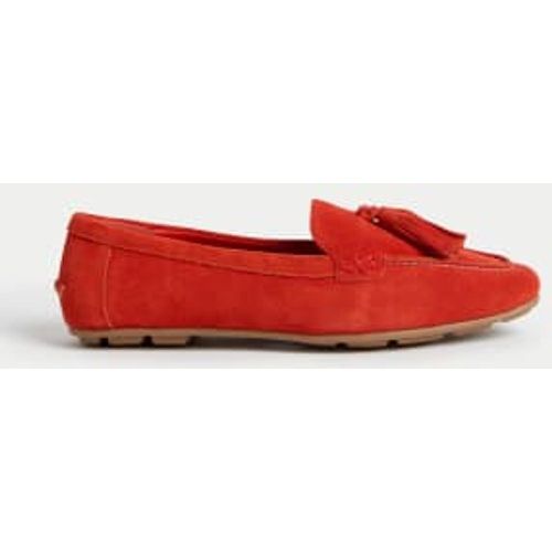 Womens Wide Fit Suede Tassel Flat Boat Shoes - - M&S Collection - Modalova