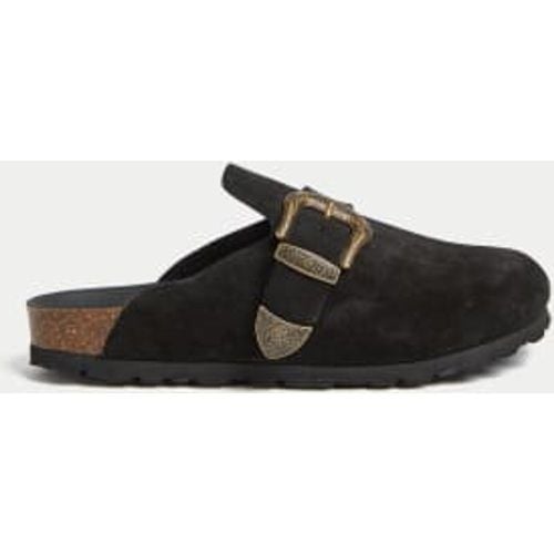 Womens Suede Buckle Slip On Flat Clogs - - M&S Collection - Modalova