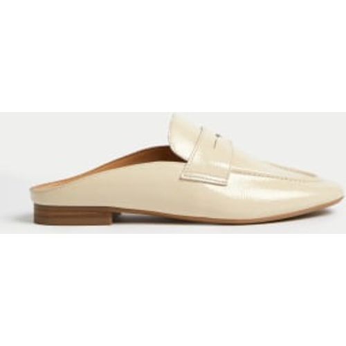 Womens Leather Slip On Flat Loafer Mules - - M&S Collection - Modalova