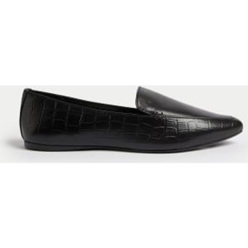 Womens Wide Fit Leather Pointed Ballet Pumps - - M&S Collection - Modalova