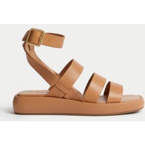 Womens Leather Ankle Strap Flatform Sandals - - M&S Collection - Modalova