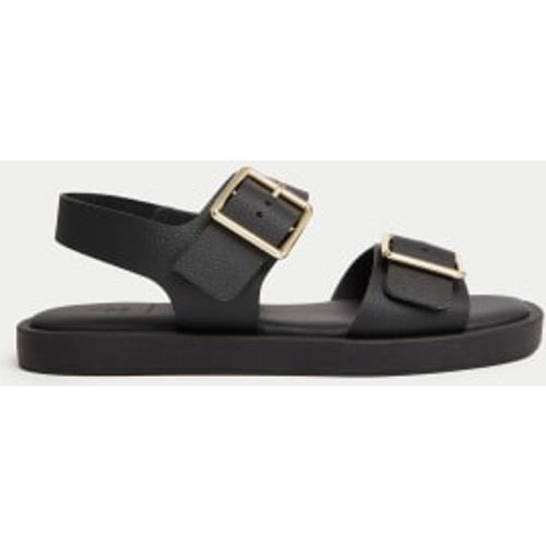 Womens Leather Buckle Ankle Strap Flatform Sandals - - M&S Collection - Modalova