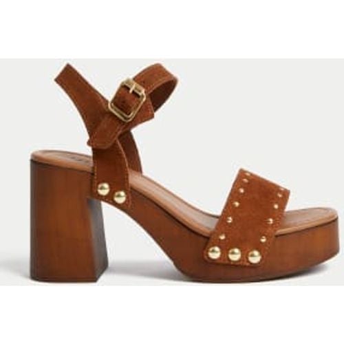 Womens Suede Studded Platform Clogs - - M&S Collection - Modalova