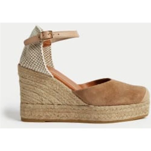 Womens Suede Ankle Strap Wedge Espadrilles - - M&S Collection - Modalova