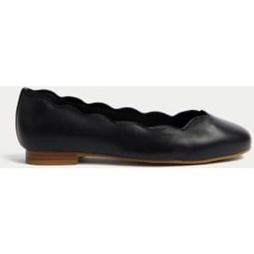 Womens Wide Fit Leather Ballet Pumps - - M&S Collection - Modalova