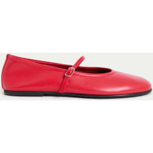 Womens Unlined Leather Mary Jane Ballet Pump - - M&S Collection - Modalova