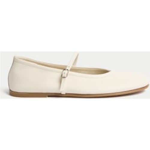 Womens Unlined Leather Mary Jane Ballet Pump - - M&S Collection - Modalova