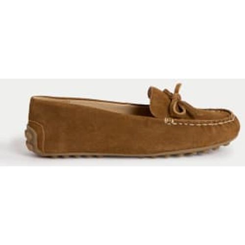 Womens Suede Slip On Flat Loafers - - M&S Collection - Modalova