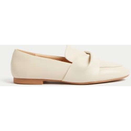 Womens Leather Bow Slip On Flatform Loafers - - M&S Collection - Modalova