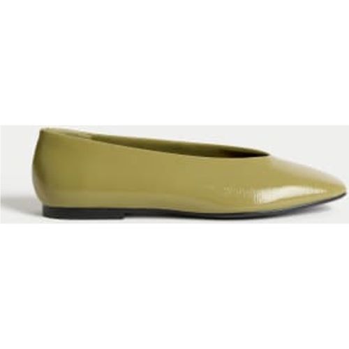 Womens Leather Flat Ballet Pumps - - M&S Collection - Modalova