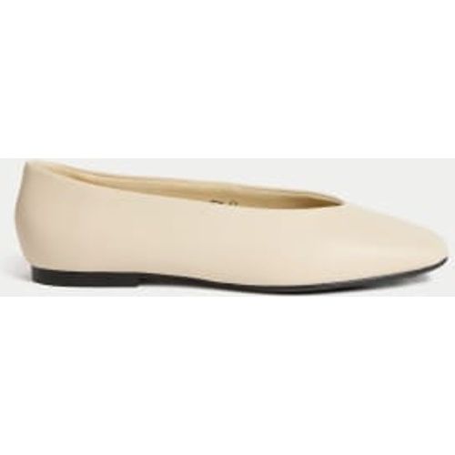 Womens Leather Slip On Flat Ballet Pumps - - M&S Collection - Modalova