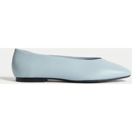 Womens Leather Slip On Flat Ballet Pumps - - M&S Collection - Modalova