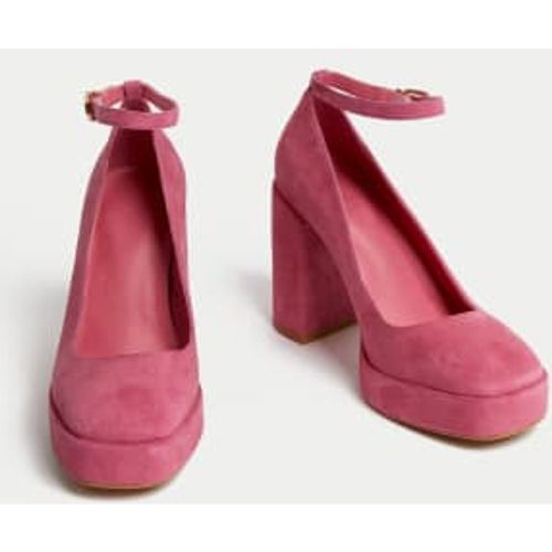 Womens Suede Ankle Strap Platform Heels - - M&S Collection - Modalova