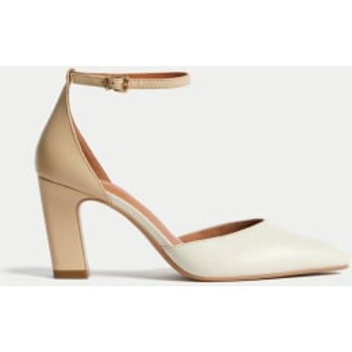 Womens Leather Ankle Strap Pointed Court Shoes - - M&S Collection - Modalova