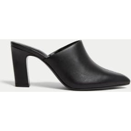 Womens Leather Statement Heel Pointed Mules - - M&S Collection - Modalova