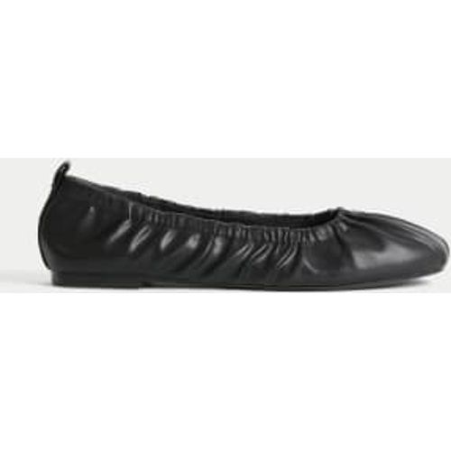 Womens Ruched Slip On Ballet Pumps - - M&S Collection - Modalova