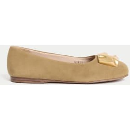 Womens Suede Trim Ballet Pumps - - M&S Collection - Modalova