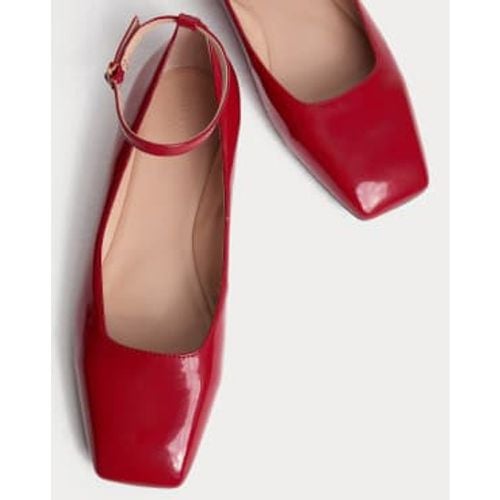 Womens Patent Ankle Strap Flat Ballet Pumps - - M&S Collection - Modalova