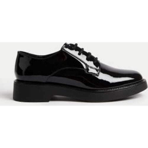 Womens Patent Lace Up Flat Shoes - - M&S Collection - Modalova