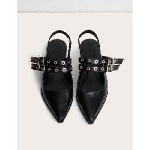 Womens Patent Buckle Slingback Shoes - - M&S Collection - Modalova