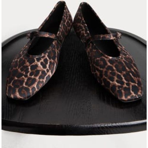 Womens Satin Leopard Print Pumps - - M&S Collection - Modalova