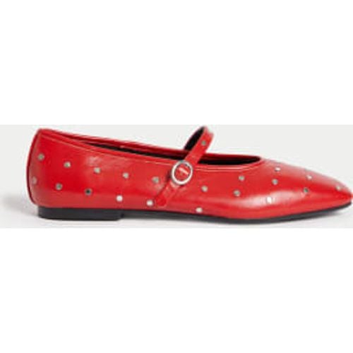 Womens Studded Buckle Flat Ballet Pumps - - M&S Collection - Modalova