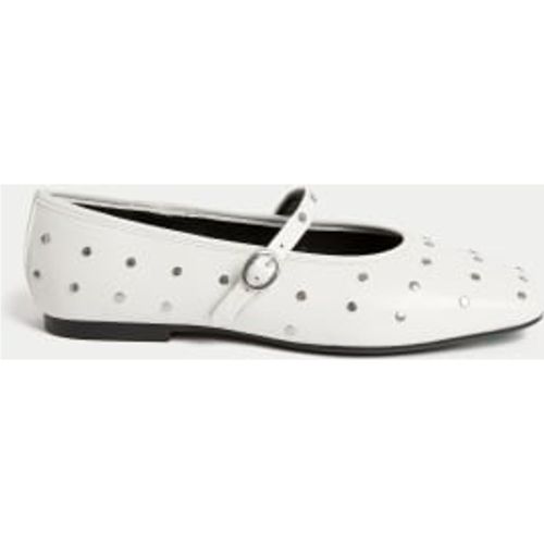 Womens Studded Buckle Flat Ballet Pumps - - M&S Collection - Modalova