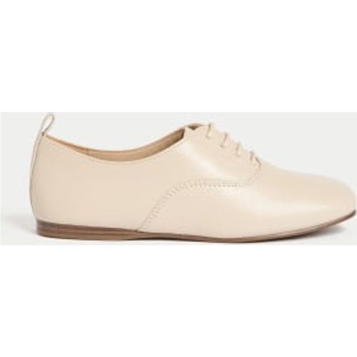 Womens Leather Lace Up Flat Shoes - - M&S Collection - Modalova