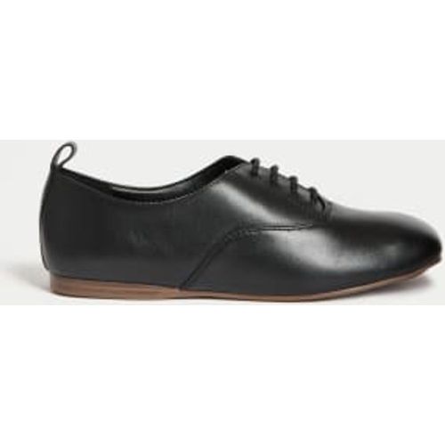 Womens Leather Lace Up Flat Shoes - - M&S Collection - Modalova