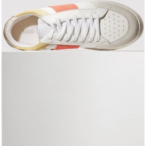 Womens Leather Lace Up Trainer - /, / - M&S Collection - Modalova