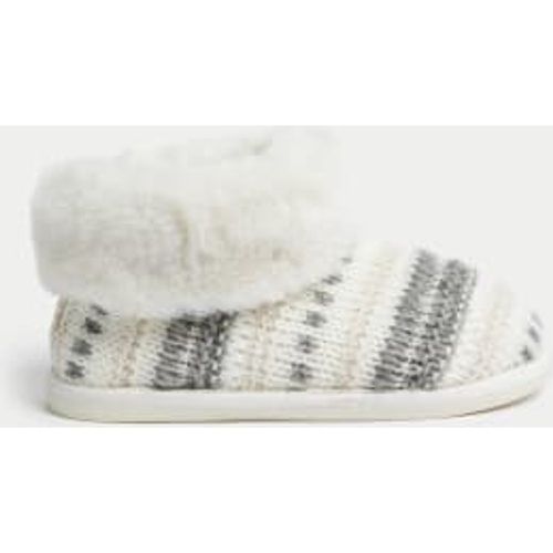 Womens Faux Fur Cuff Slipper Boots - - M&S Collection - Modalova