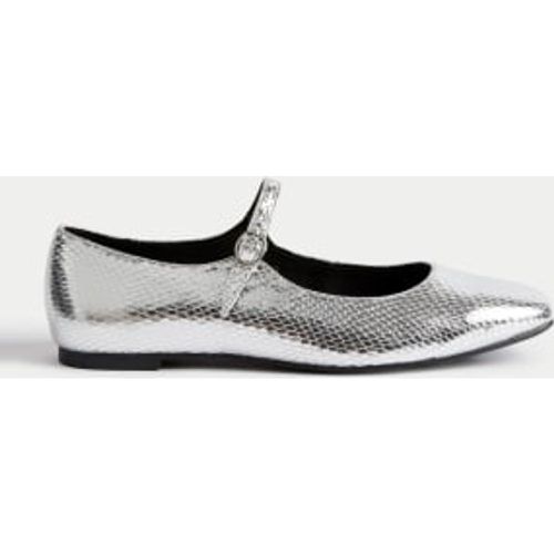 Womens Metallic Flat Ballet Pumps - - M&S Collection - Modalova