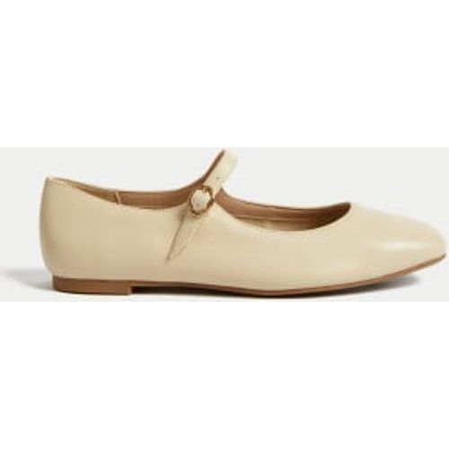 Womens Buckle Flat Square Toe Ballet Pumps - - M&S Collection - Modalova