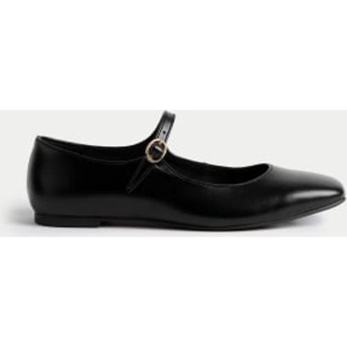 Womens Buckle Flat Square Toe Ballet Pumps - - M&S Collection - Modalova