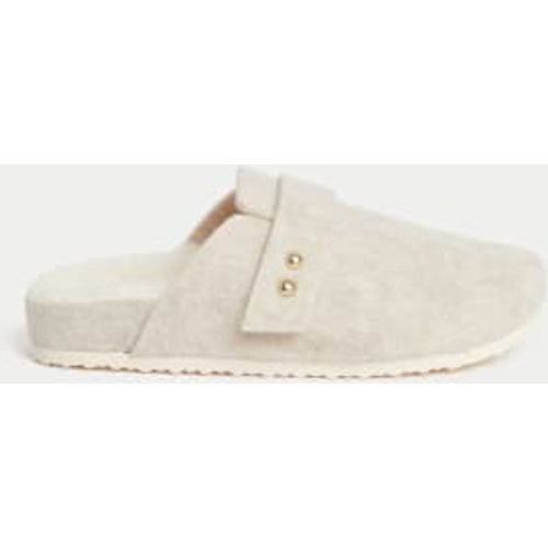 Womens Felt Faux Fur Lined Clog Slippers - - M&S Collection - Modalova