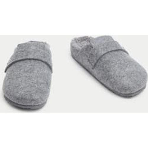 Womens Felt Faux Fur Lined Clog Slippers - - M&S Collection - Modalova