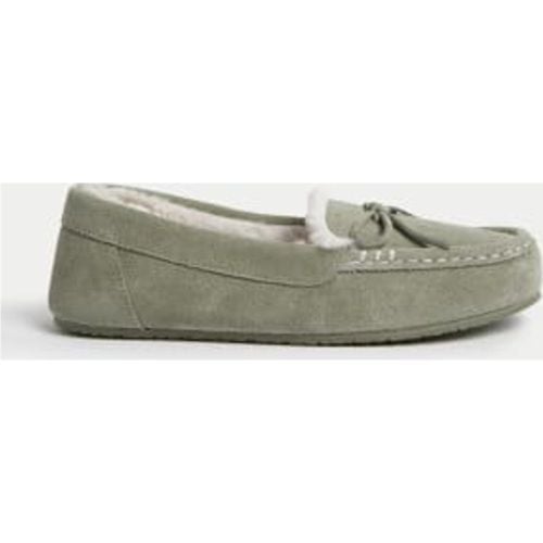 Womens Suede Moccasin Slippers - - M&S Collection - Modalova